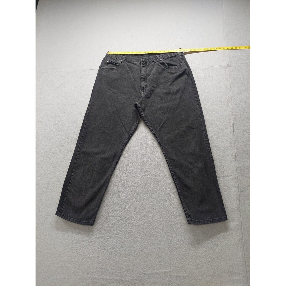 Wrangler Men Denim Jeans 42X30 Black Zip Button 5 Pockets High Rise Logo Outdoor - Picture 6 of 16